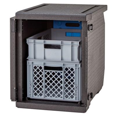 Termoizolační box Cam GoBox s předním plněním pro nádoby 600x400 mm, bez drážek, Cambro, 155 l, bez drážek, 155L, Černá,…